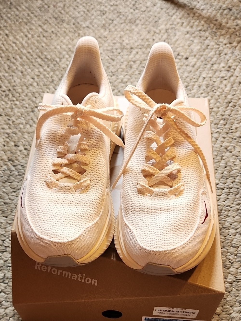 Hoka x Reformation Mach 6 Crochet Knit Sneakers Sz 7.5